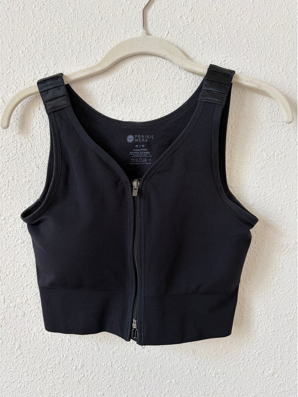 Prairie Wear Hugger Prima Compression Bras Medium No Moon Black Recover